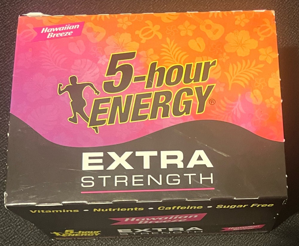 5 Hour Energy Hawaiian Breeze -  12 Count Box 1.93 ounce Shots Sugar Free - Extr