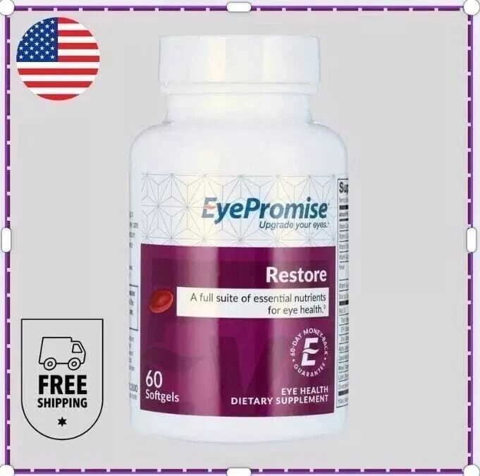 EyePromise Restore Macular Health Supplement with Lutein & Zeaxanthin - 60 Softgels