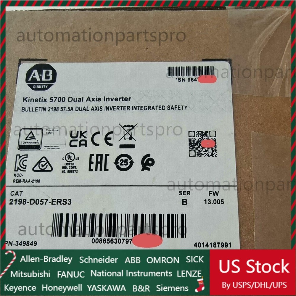 New Allen-Bradley 2198-D057-ERS3 SER B Kinetix 5700 Dual Axis Inverter Module