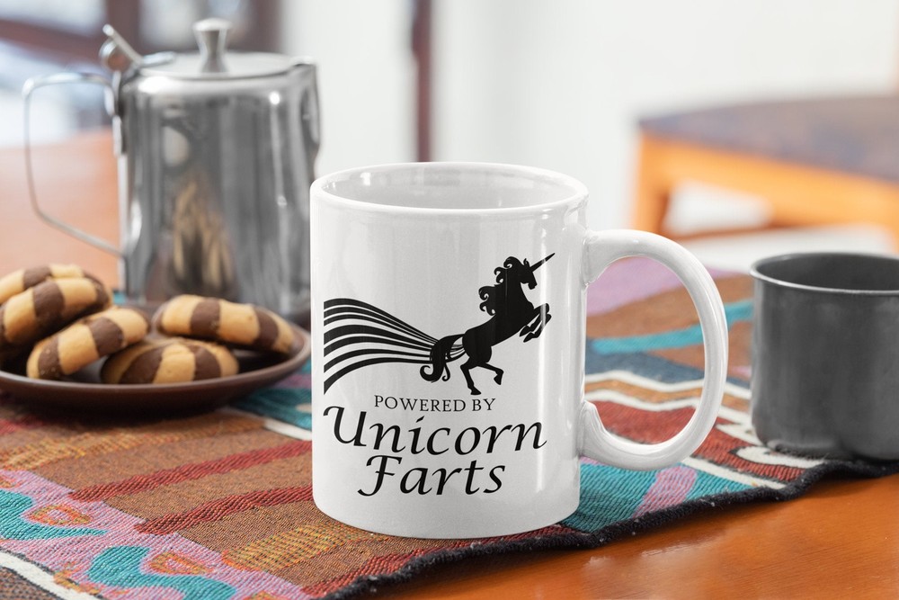 Unicorn Coffee Mug - Funny Unicorn Farts Gag Gift Idea  