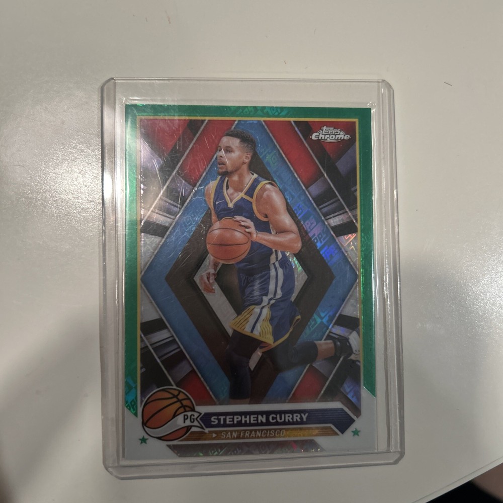 2023-24 Topps Chrome - Green Topps Refractor #30 Stephen Curry
