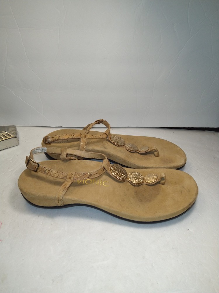 Vionic Lizbeth T-Strap Supportive Sandals for Women Size 7