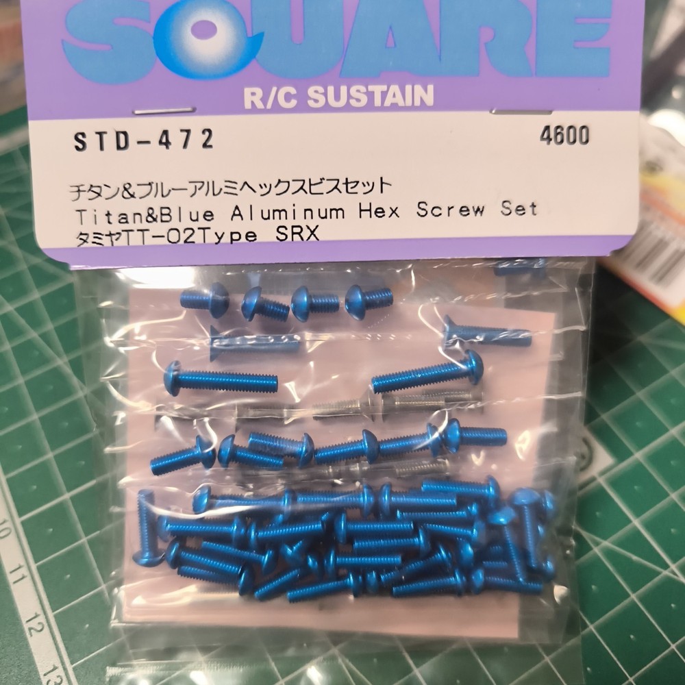 Tamiya TT-02 TYPE SRX STD-472 Titanium Blue Aluminum Hex Screw Set