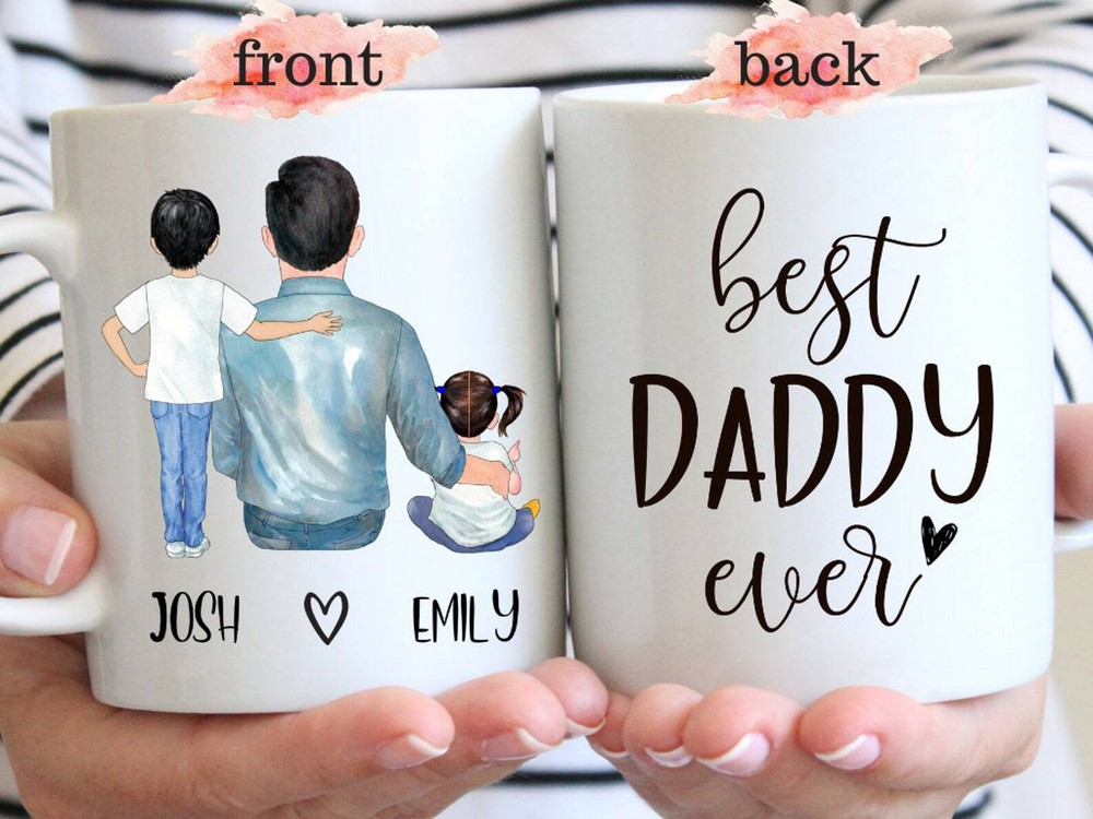 Best Dad Ever Mug Personalized Father Mug Custom Father Gift Best Daddy Ever