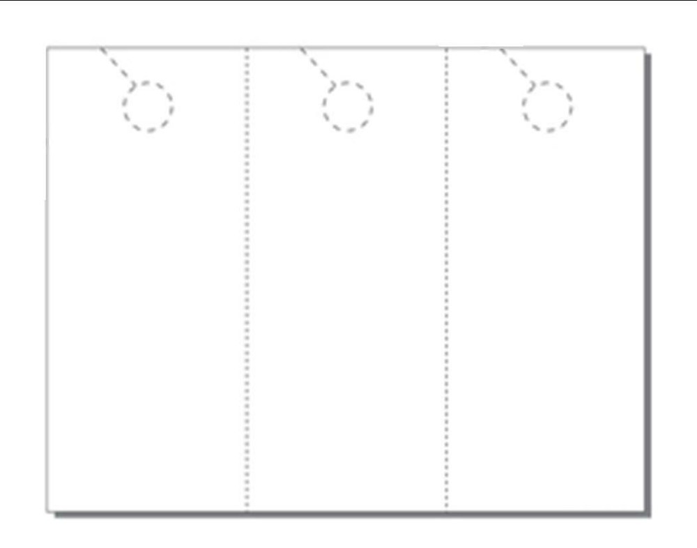 Custom 3-Up Door Hangers 3.66x8.5 on 8.5x11 Vellum - 250 Sheets with Holes