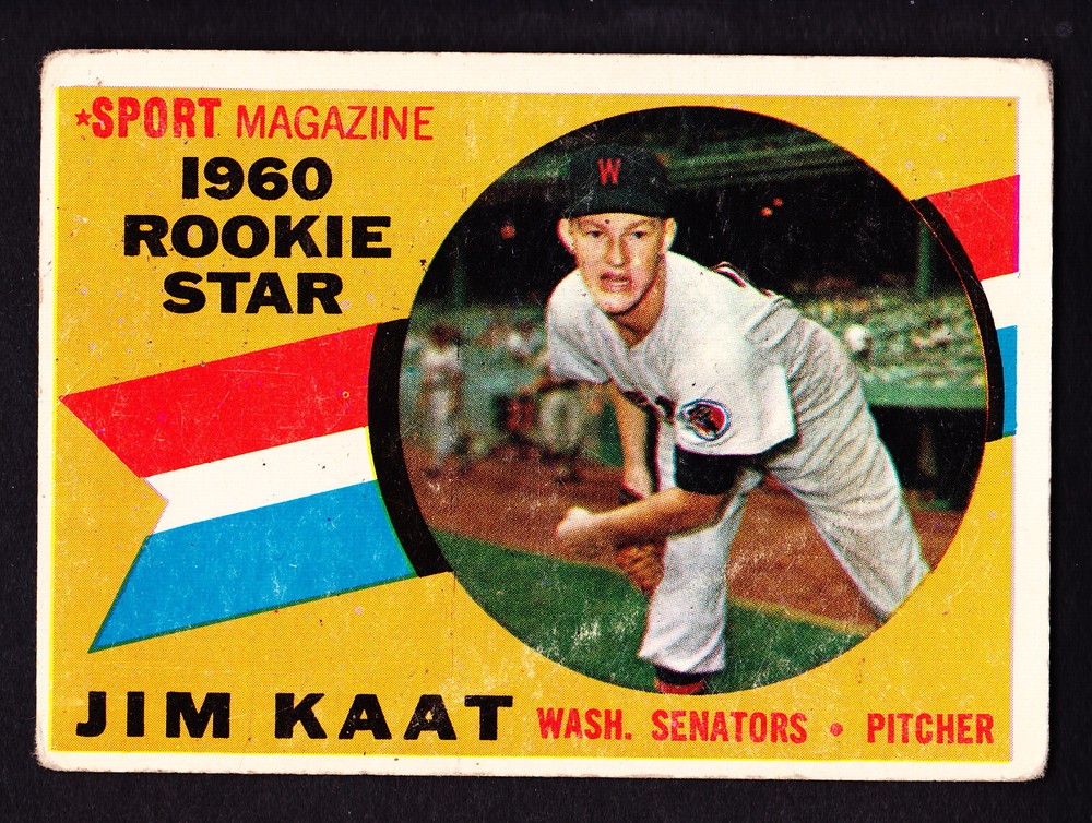 1960 TOPPS #136 JIM KAAT SENATORS ROOKIE
