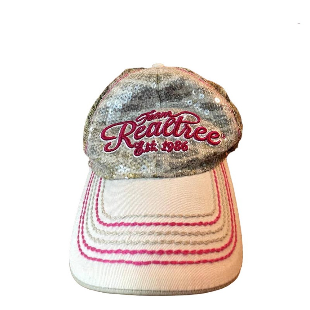 Realtree Camo Pink Sequin Women's Signature Baseball Cap
