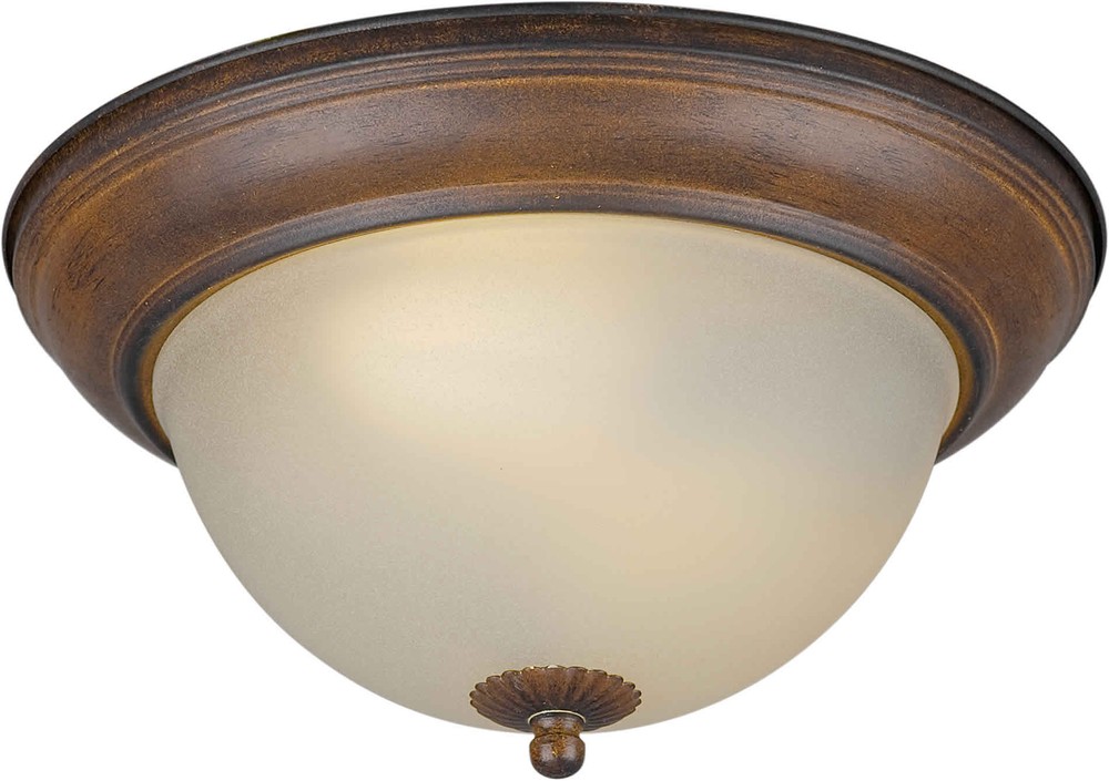 Forte Lighting 20008-02 Energy Efficient Fluorescent 14Wx6H - Rustic Sienna