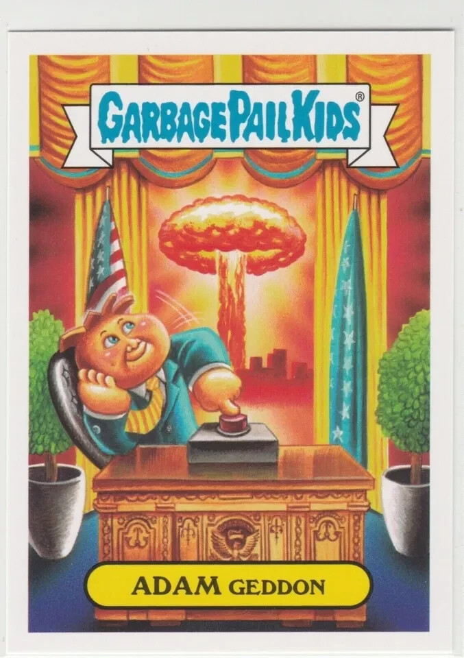 Adam Geddon 17b Adam Bomb Garbage Pail Kids GPK 2017 Trading Card