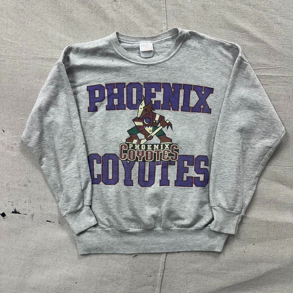 Vintage 90s Phoenix Coyotes NHL Crewneck Sweatshirt ash color VK10214