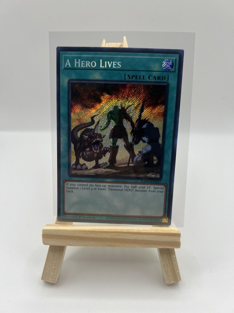YuGiOh A Hero Lives RA04 EN087 Secret Rare 1st Edition NM Mint