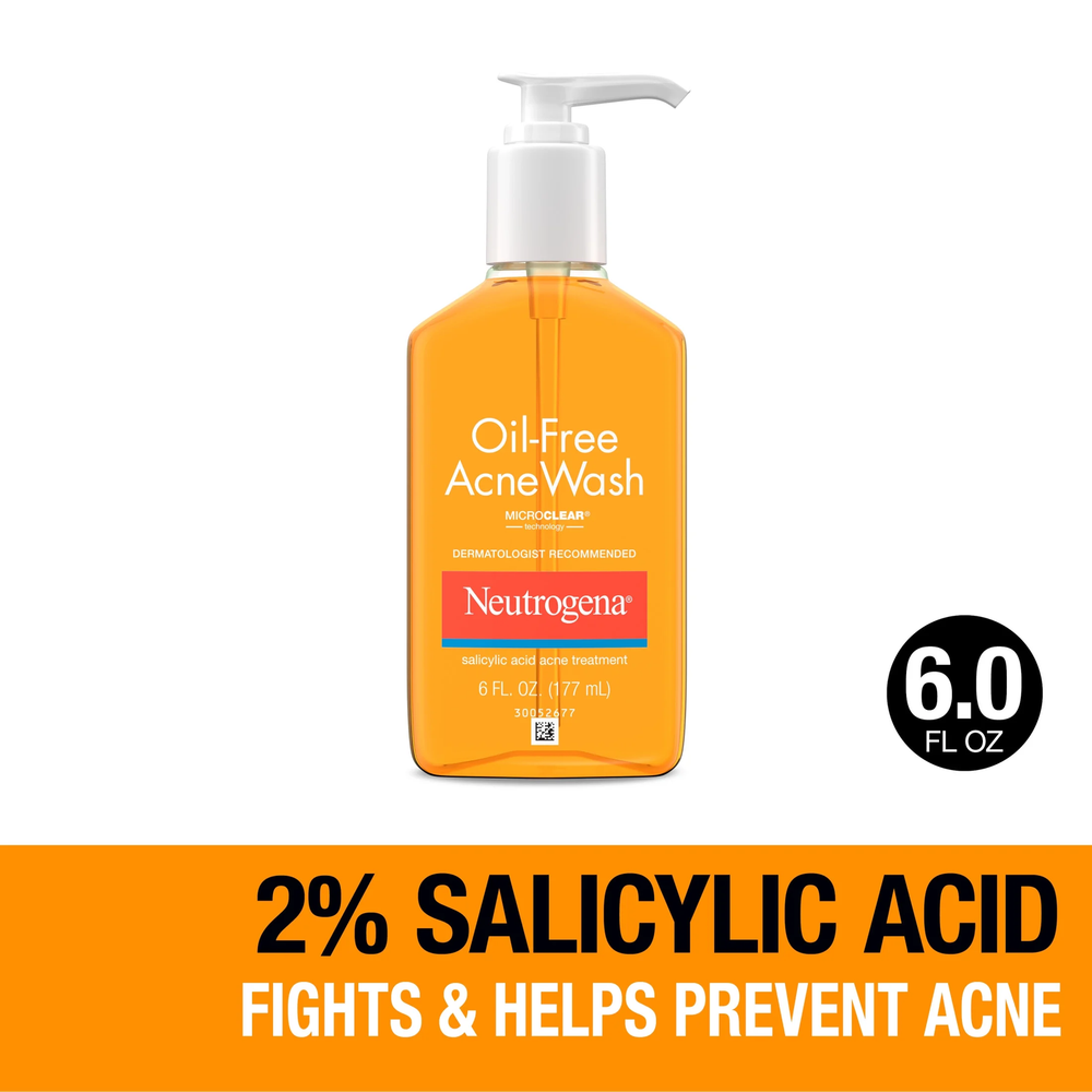 Oil-Free Salicylic Acid Acne Face Wash – Deep Cleansing 6 oz