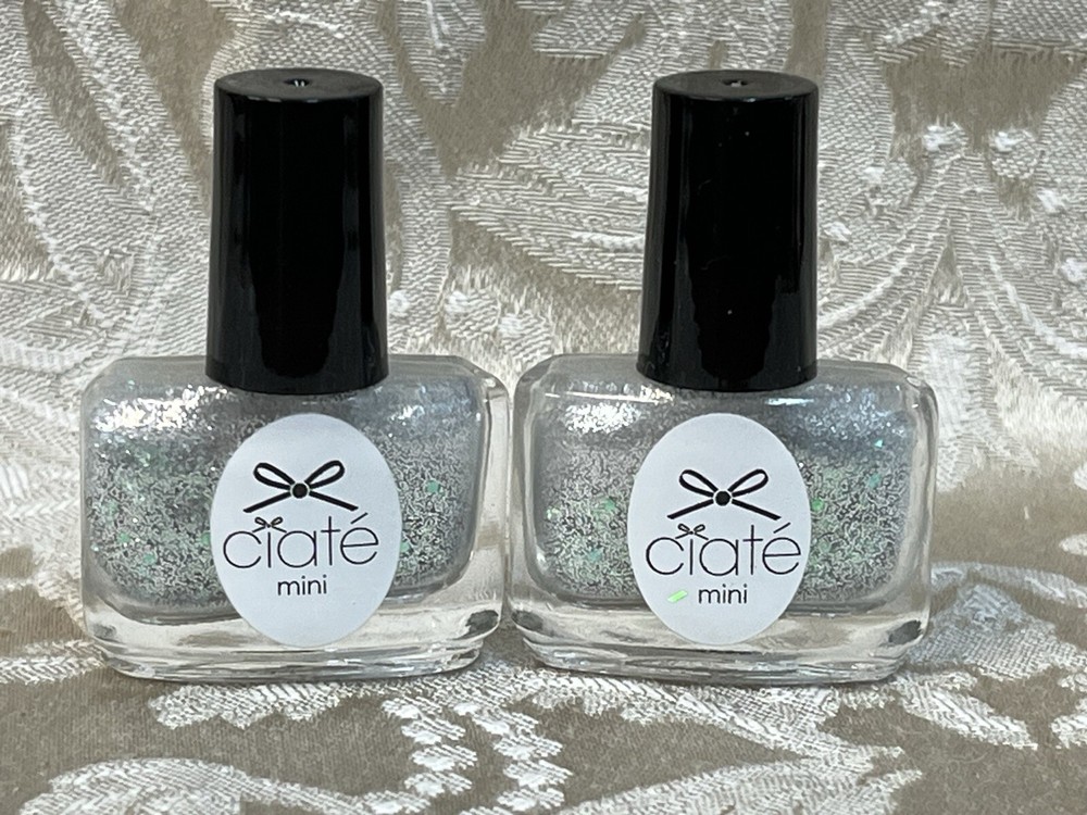 Brand New Ciate Nail Mixed Glitter Pearl Powder  Mini Set Of 2 FREEZE FRAME