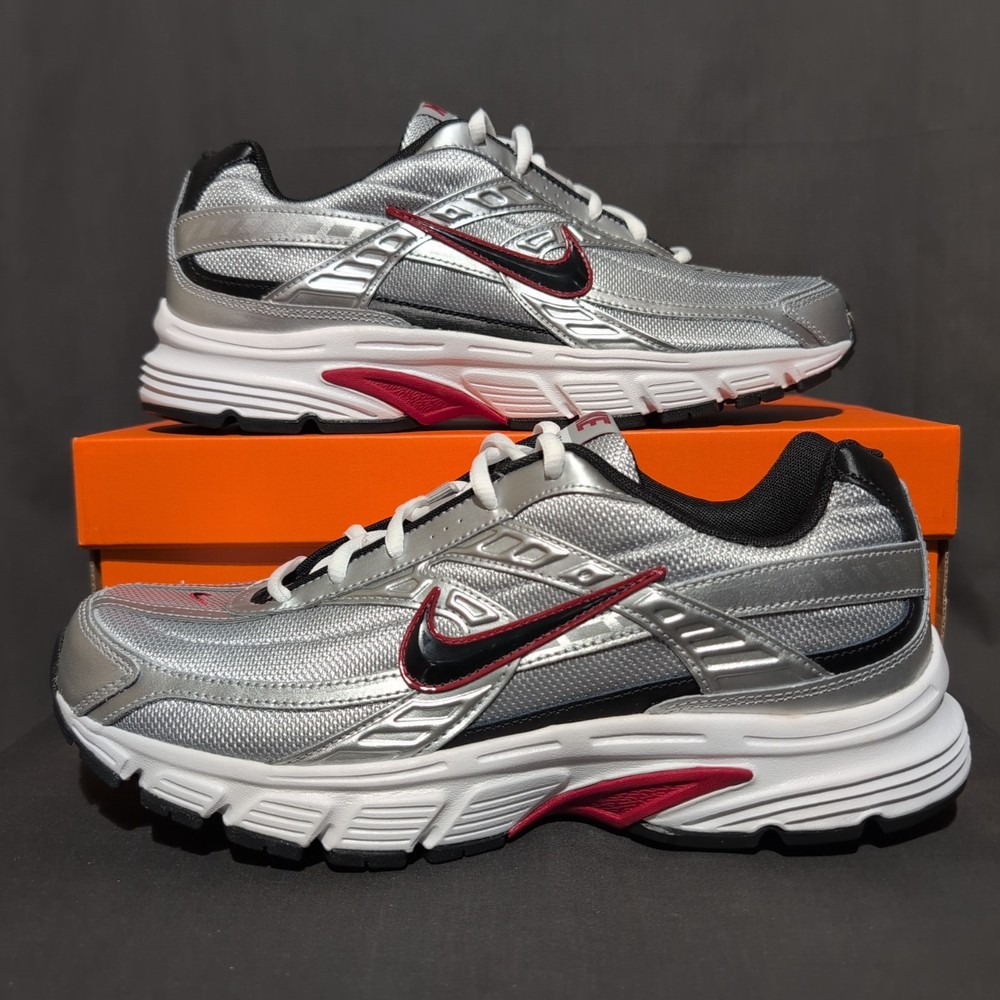 Nike Initiator Running Shoes Men's 11 Silver Black White Sneaker