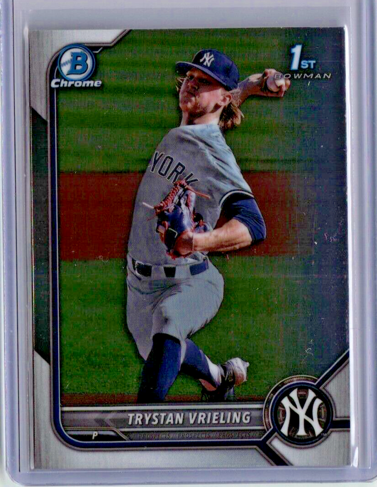 TRYSTAN VRIELING ROOKIE 1ST BOWMAN CHROME RC #BDC-43 2022 MLB NEW YORK YANKEES