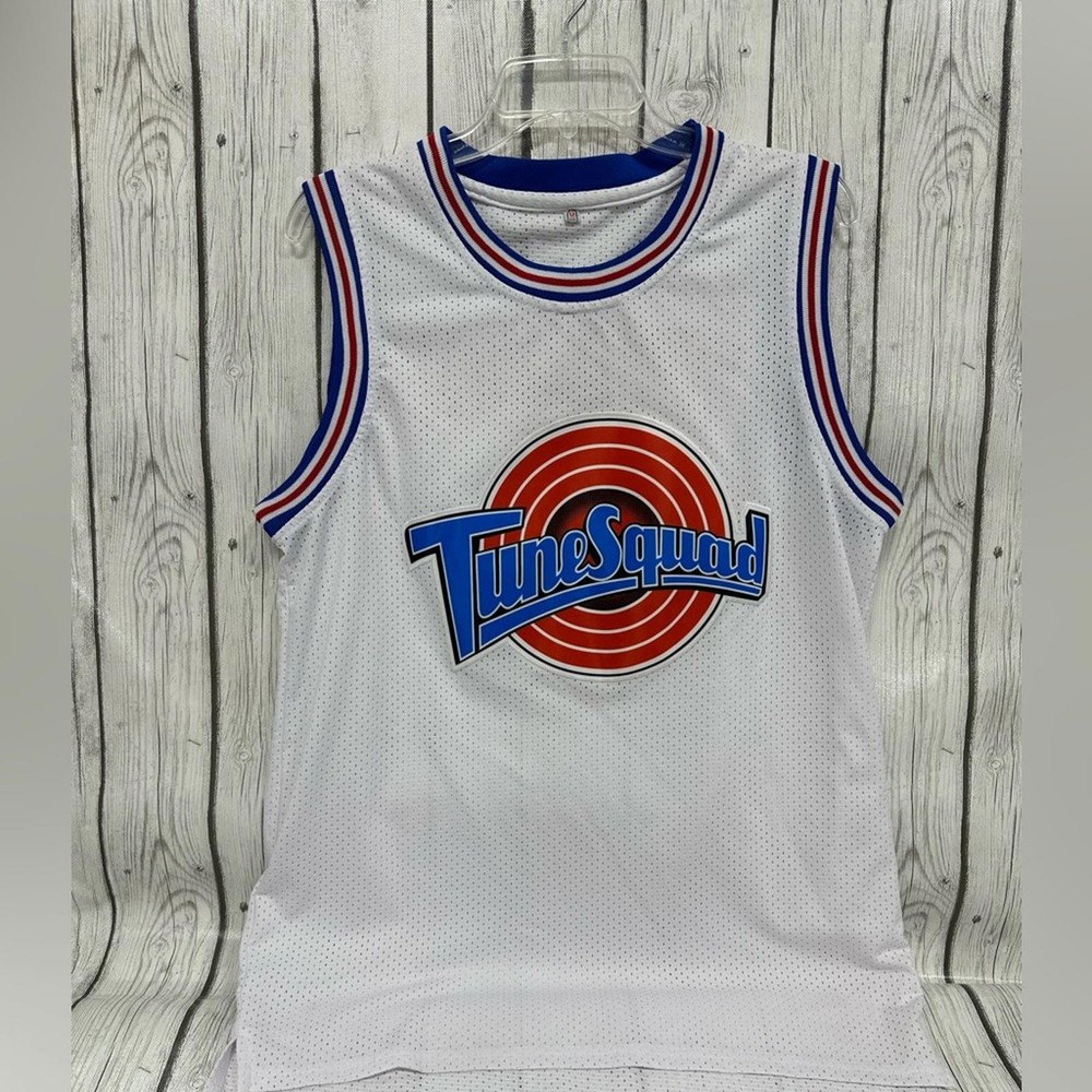 Vintage Space Jam White Basketball Jersey — Looney Tunes x Michael Jordan Style