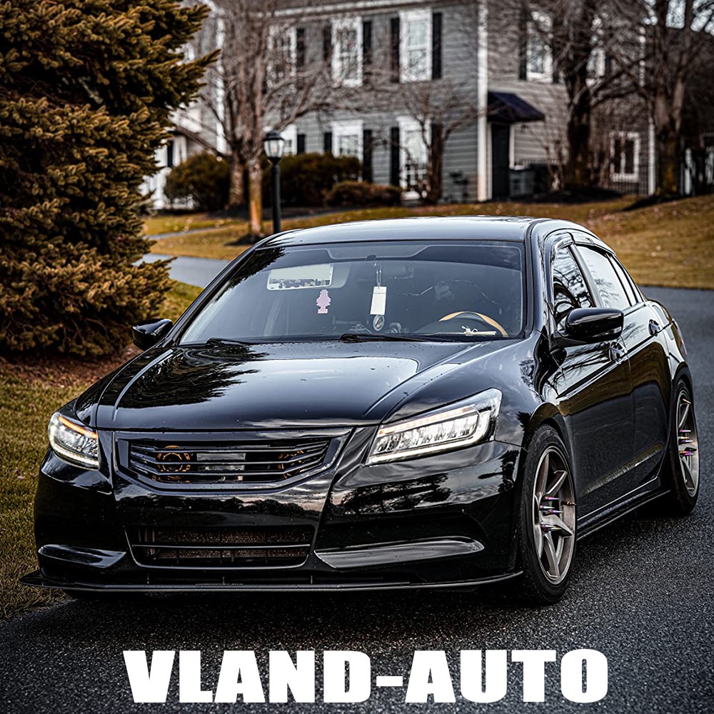 FULL LED For 2008-2012 Honda Accord 8th Gen L+R Headlights w/Blue Animation DRL