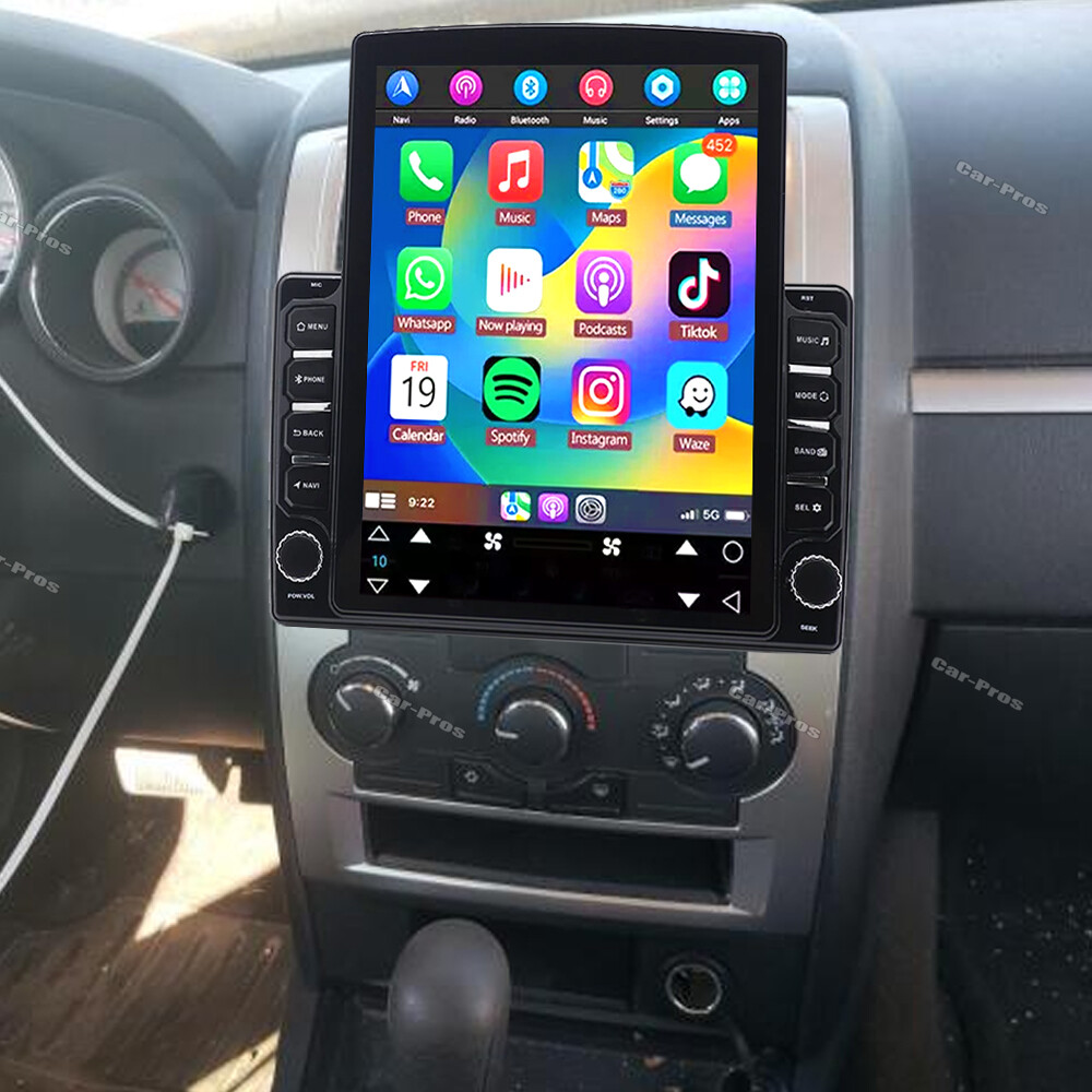 For Dodge Charger 2008-2010 Android Auto Apple CarPlay Car Stereo Radio GPS Navi
