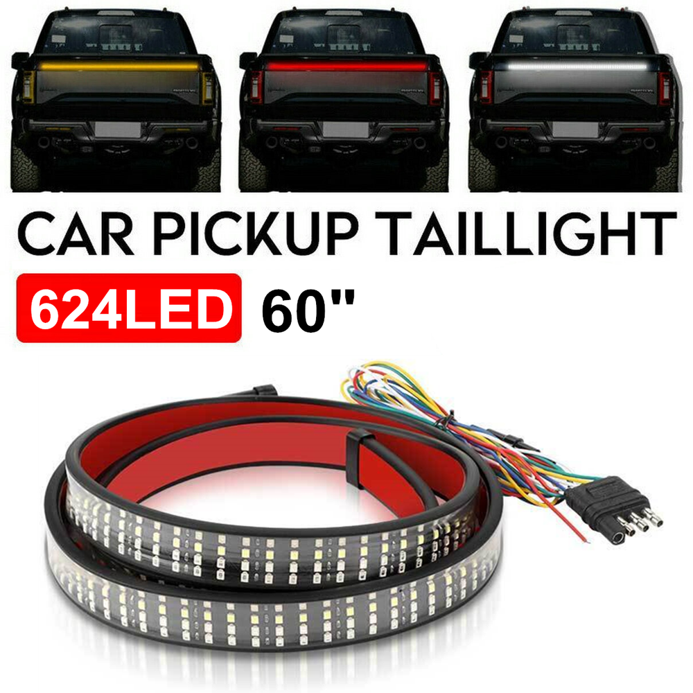 60'' For Toyota Tundra Pickup 4Row 6 Function LED Strip Rear Tailgate Light Bar