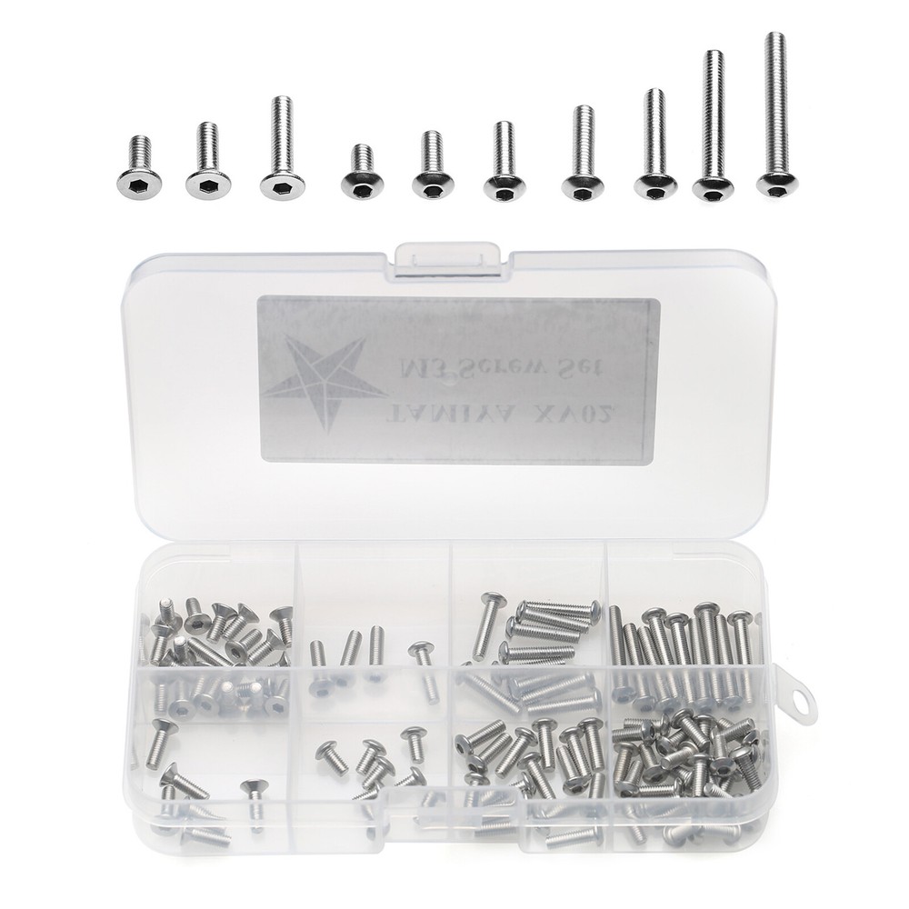 For TAMIYA XV02 RC Truck Crawler M3 Hexagon Socket Head Screws RC Car Screws Kit