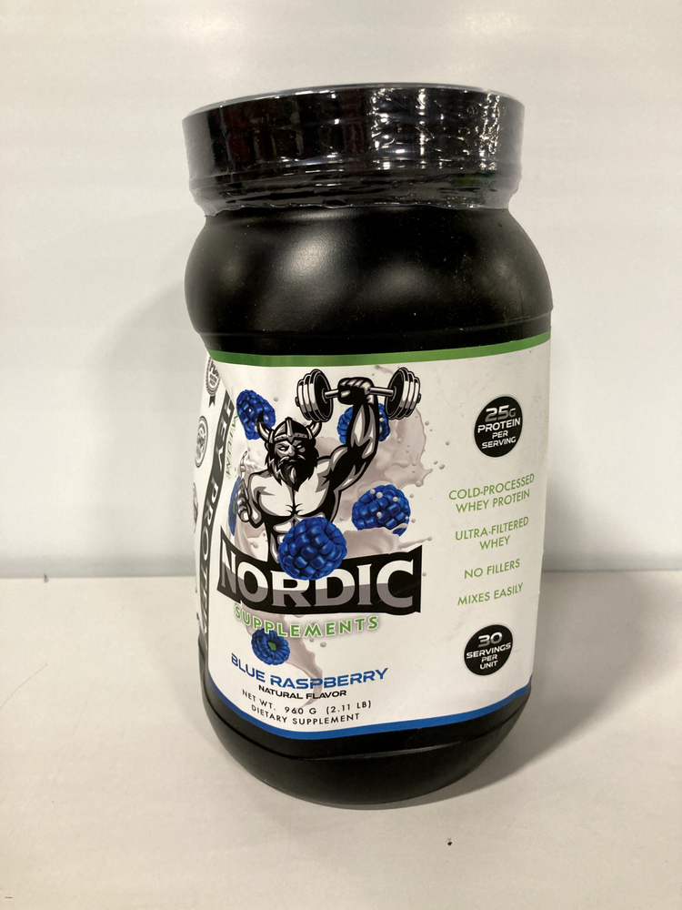 Nordic Supplements Premium Whey Protein 2.11 Lbs Blue Raspberry