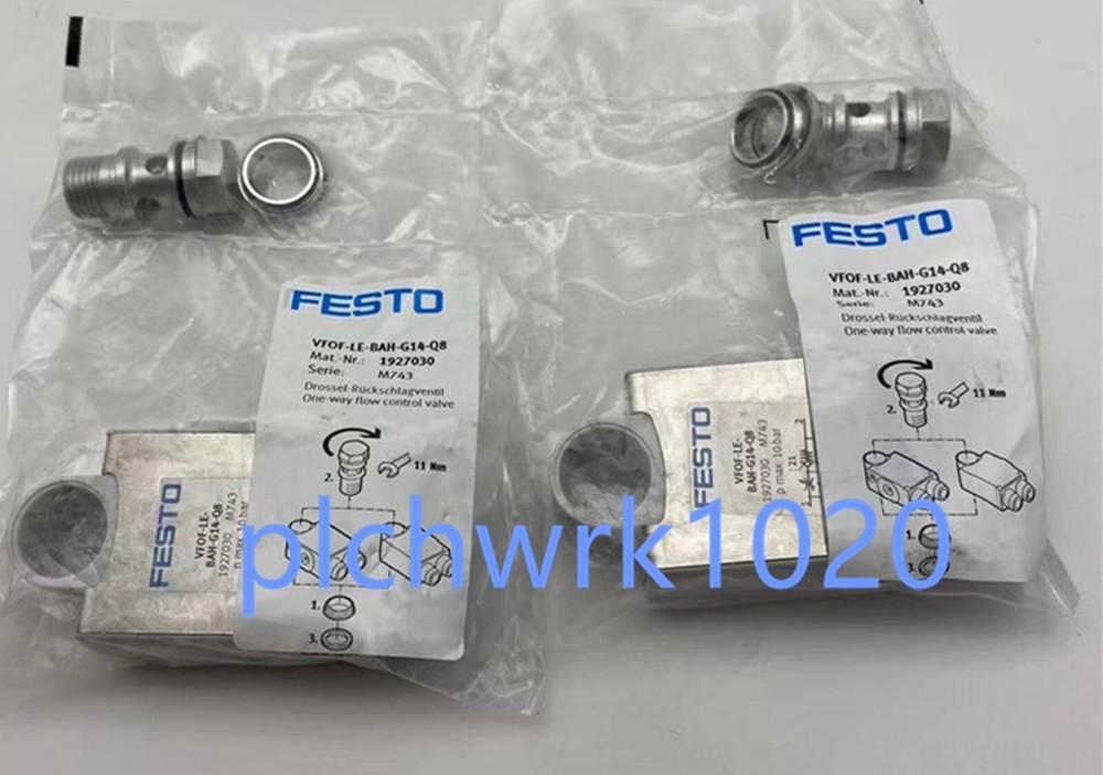 1 PCS New Festo VFOF-LE-BAH-G14-Q8 One-Way Throttle Valve 1927030 in Original Box
