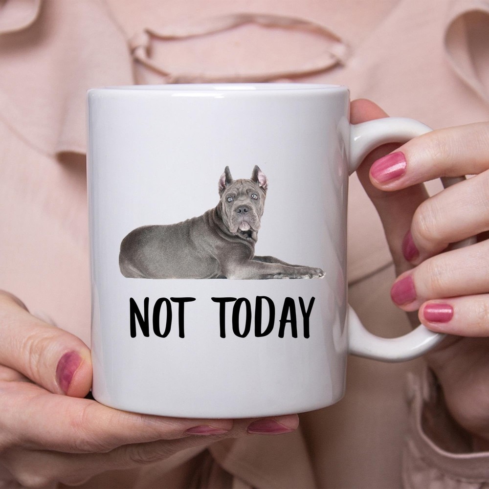 Funny Cane Corso Grey Not Today Dog Mug Lazy Gift For Women Dogs Mom Coffee Mug