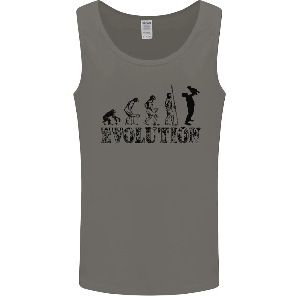Father And Son Evolution Fathers Day Dad Mens Vest Tank Top