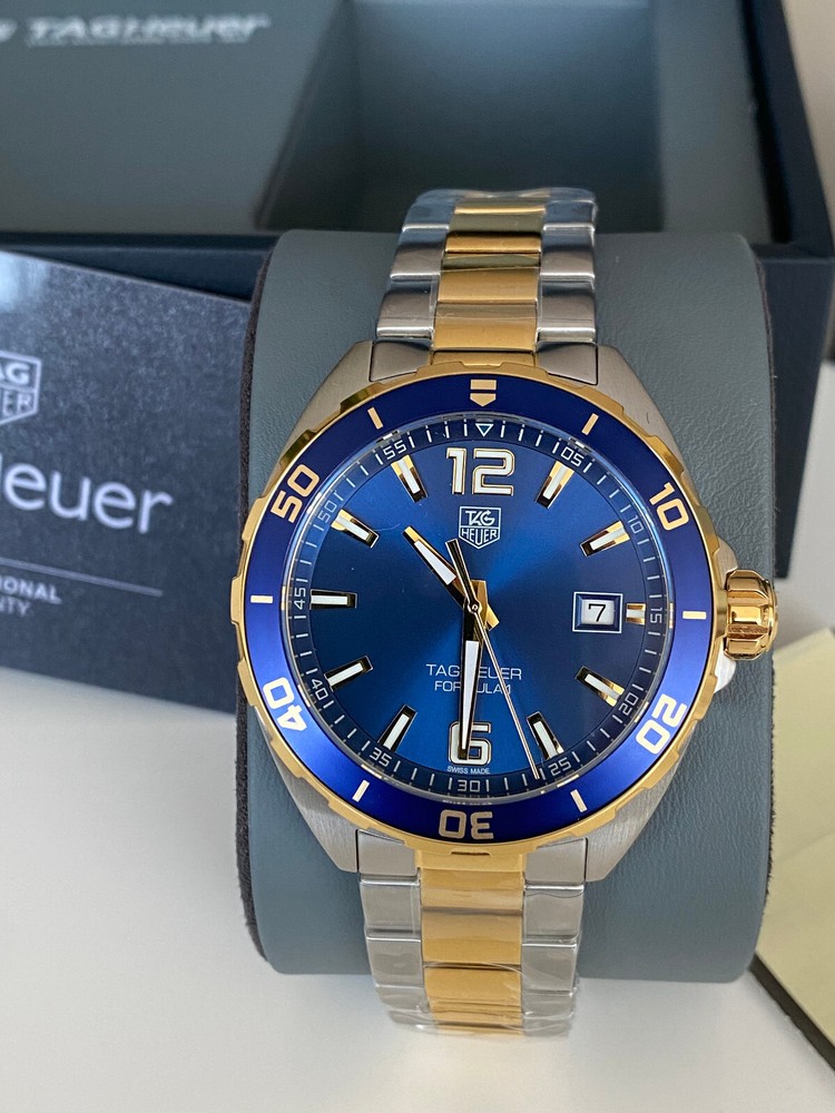 Tag Heuer 41mm Formula 1 Blue Dial Gold Quartz Men Watch WAZ1120 BB0879