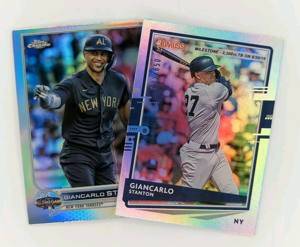 Giancarlo Stanton Topps Panini Parallel Lot Silver Milestones AS Refractor