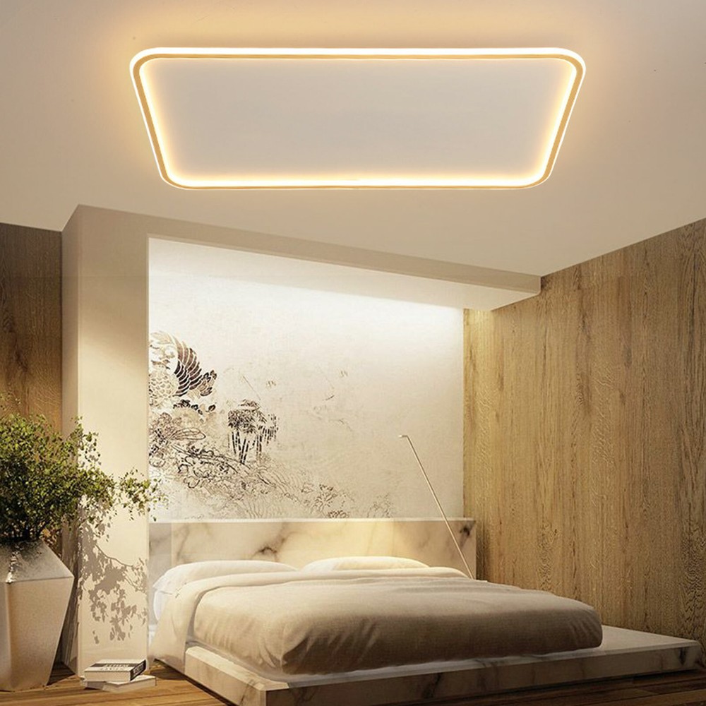 Sleek Ultrathin LED Square Flush Mount Ceiling Light with Acrylic Panel  