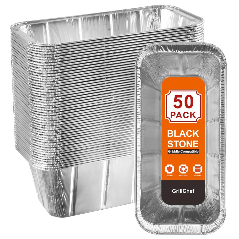 50-Pack Blackstone Griddle Grease Cup Liners – Aluminum Drip Pan Accessories