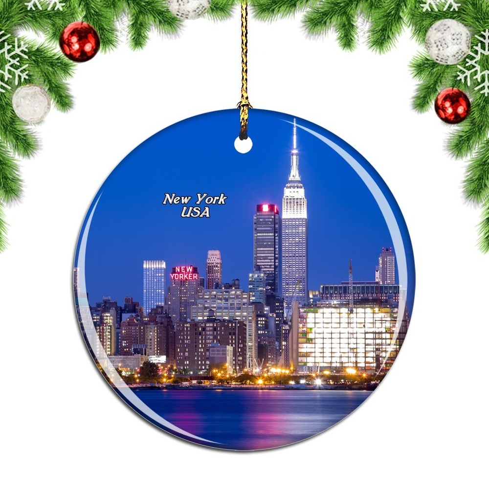 America USA Skyline New York Christmas ornament city travel souvenir