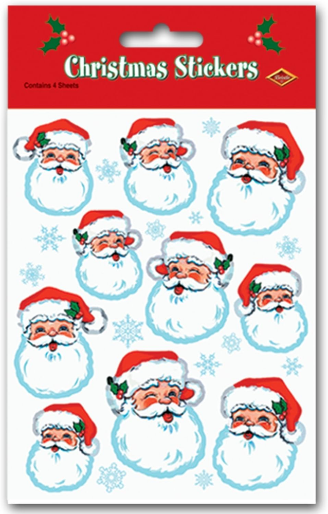 Santa Face Stickers