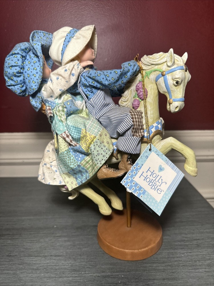 2004 HOLLY HOBBIE FUN TIMES TWO CAROUSEL HORSE SCULPTURE DECOR 10