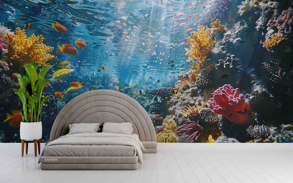 3D Ocean Coral Fish Landscape Wall Murals Wallpaper Murals Wall Sticker 5