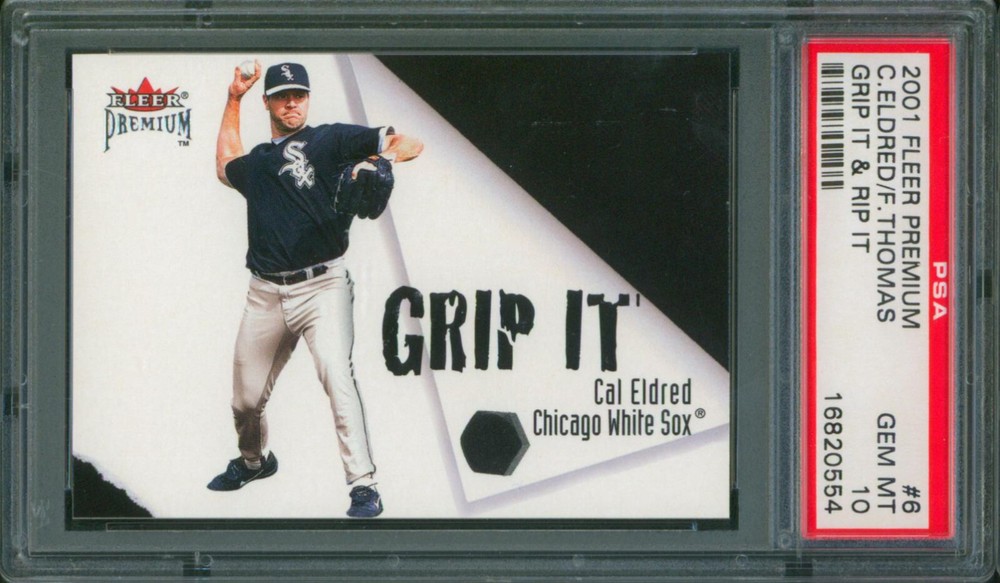 2001 Fleer Premium Grip It & Rip It FRANK THOMAS CAL ELDRED #6 Rare PSA 10 Pop 1