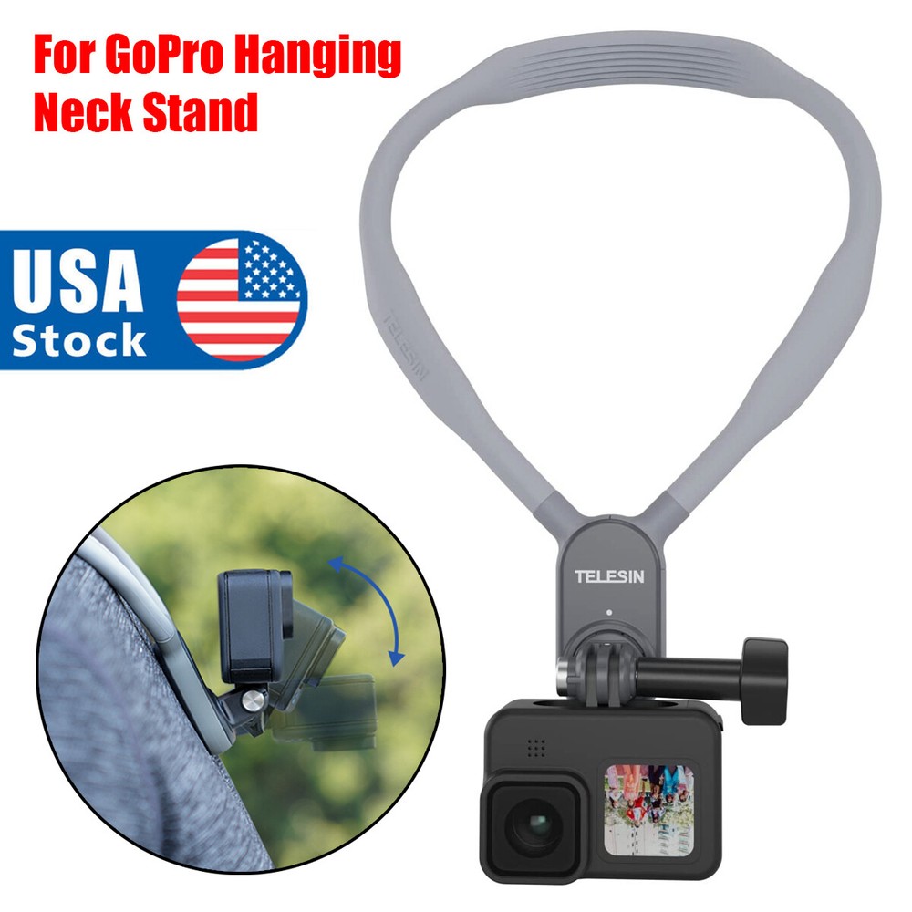 TELESIN Magnetic U-Shaped Neck Mount for Hands-Free Selfies & Videos