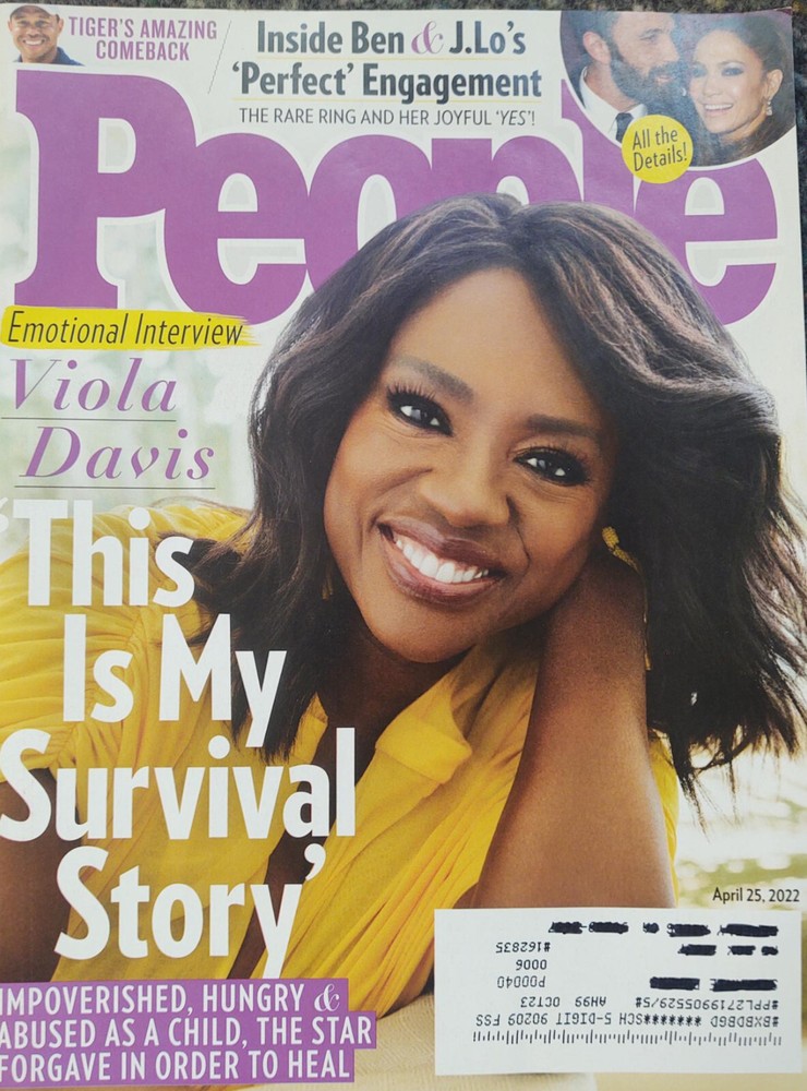People Magazine April 25, 2022 Viola Davis Cover and Jennifer Lopez New