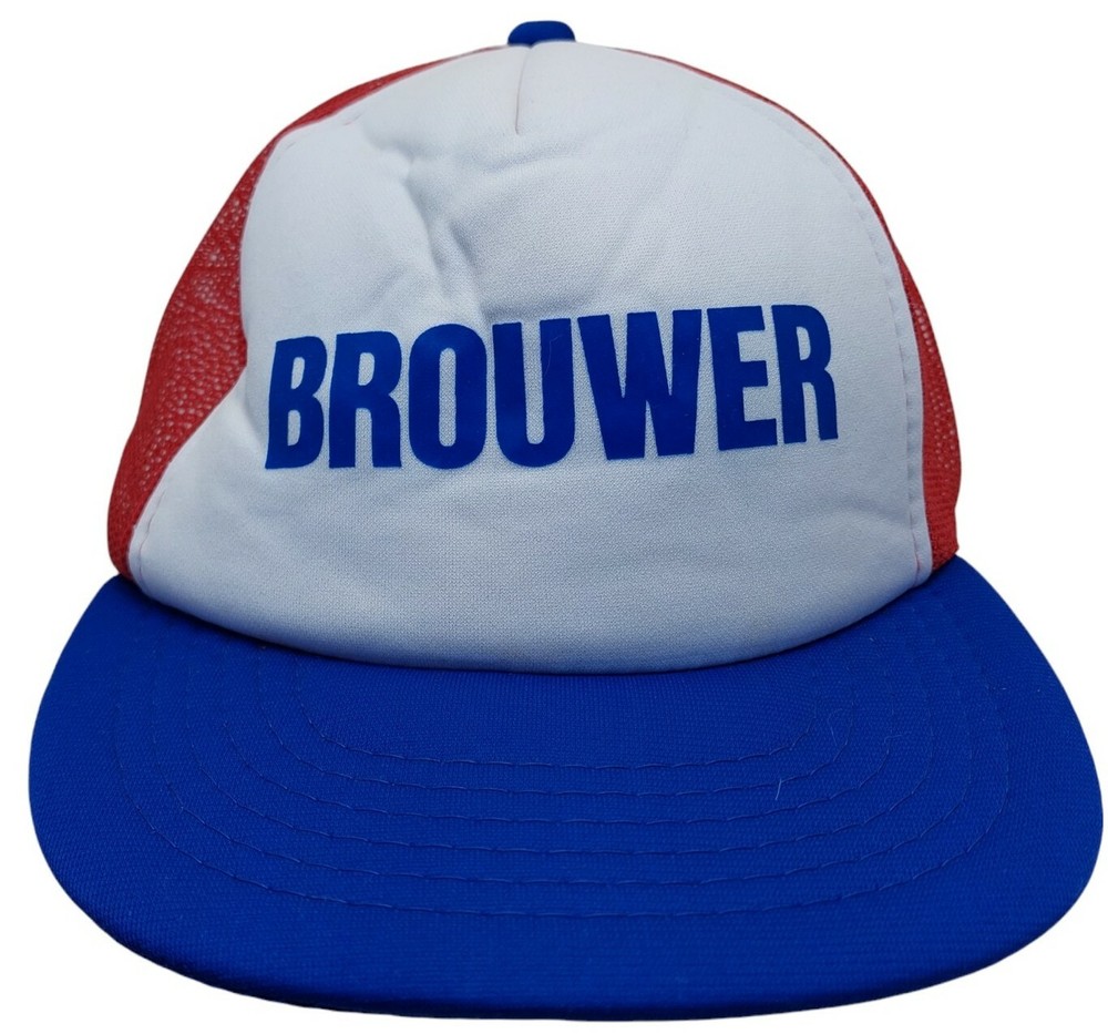 Brouwer Hat Blue White Red mesh Snapback foam made on Korea