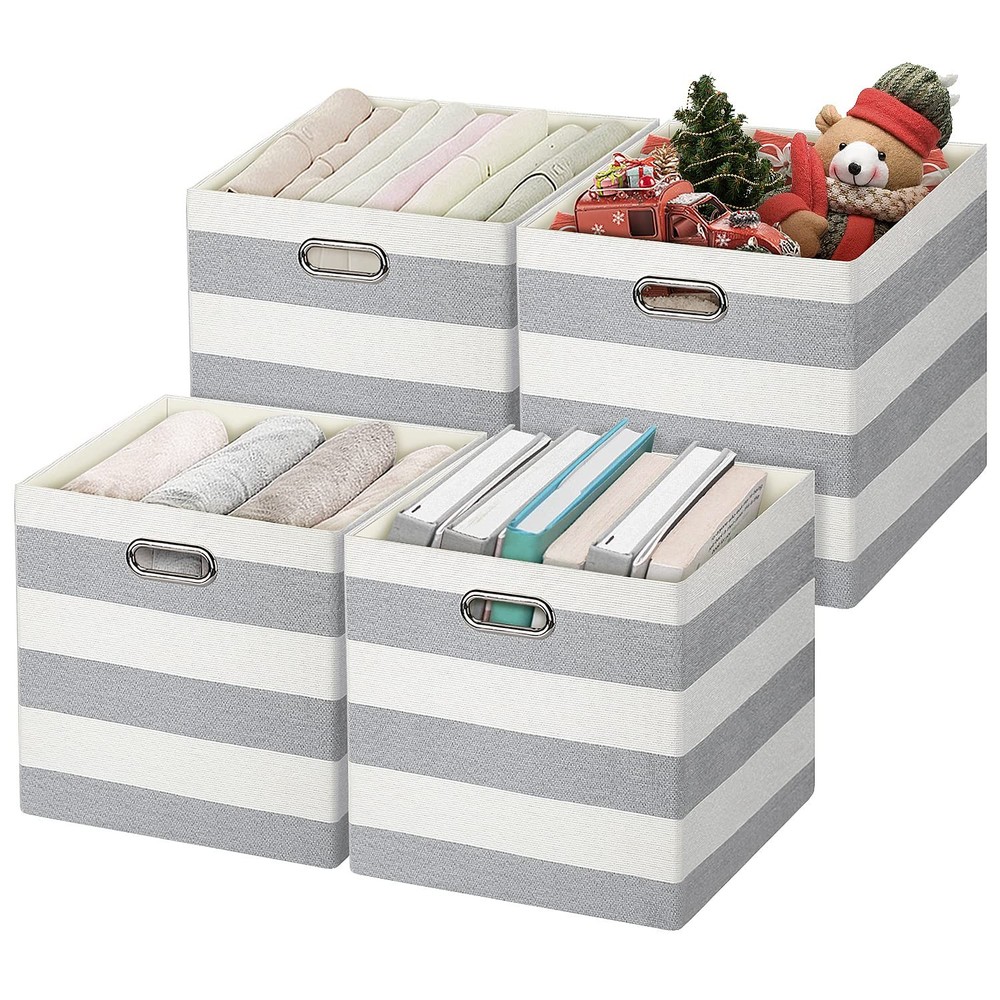 Best Posprica 3X Thicker Storage Bins Cubes 1313 Fabric Boxes Foldable Baskets