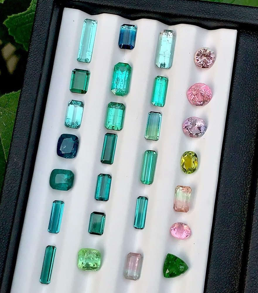 34.10 Carat 27 Pieces Tourmaline  Loose Gemstone From Afghanistan