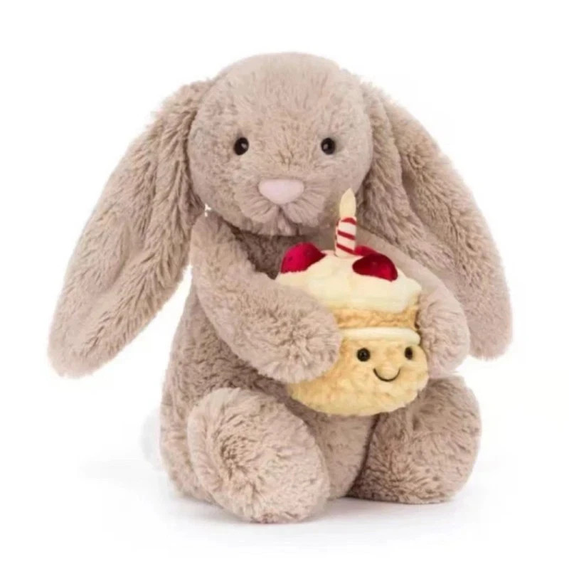 Bashful Beige Birthday Bunny Cute Soft Plush Toy Stuffed Doll Best Gift