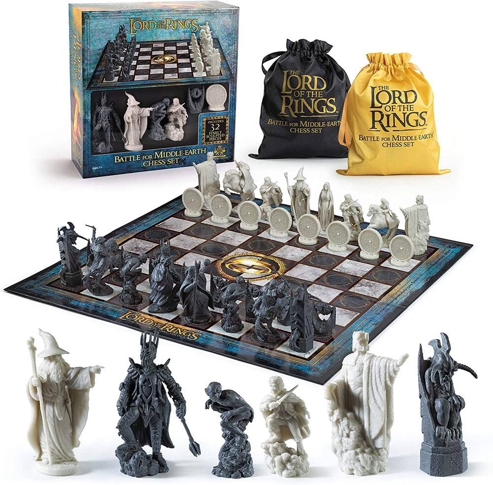 the Lord of the Rings - Chess Set: Battle for Middle-Earth,Black, for 5 Players