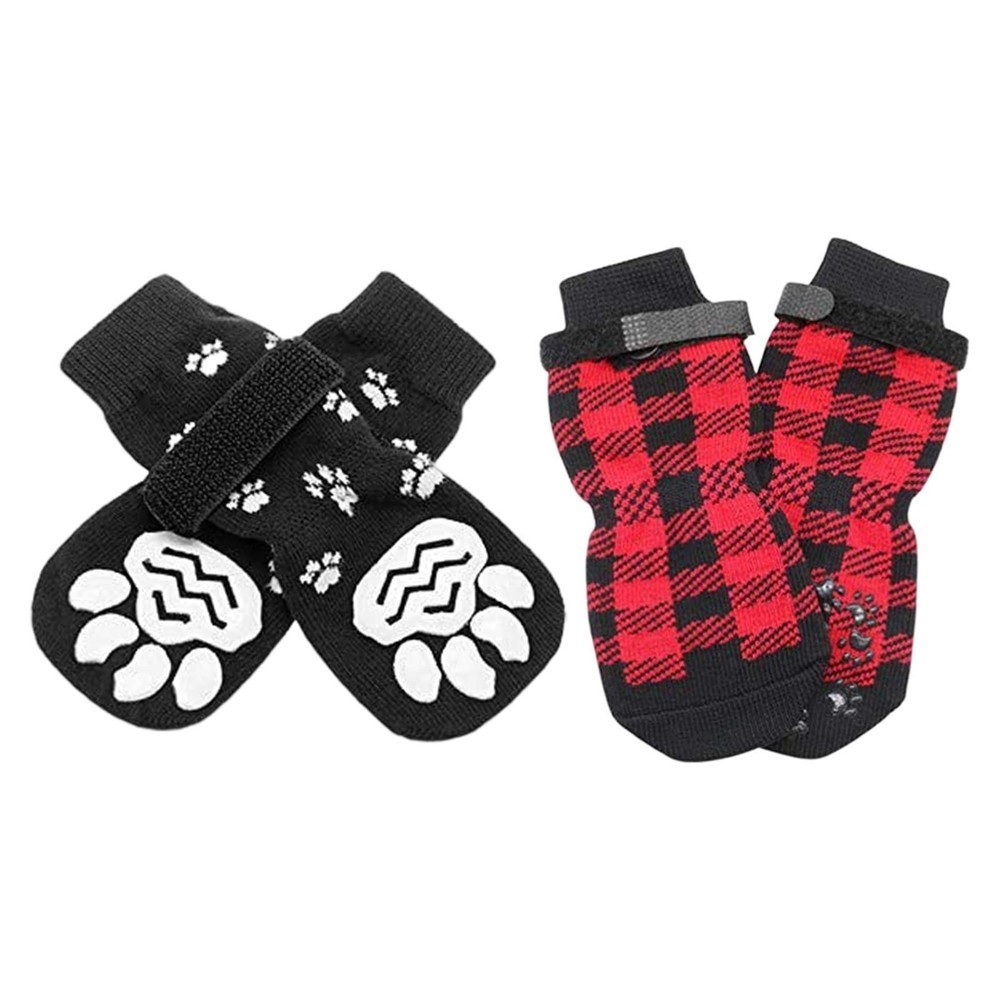 Non Slip Sock For Dog Indoor Dog Toe Grip Adjustable Dog Paw Protector Strap