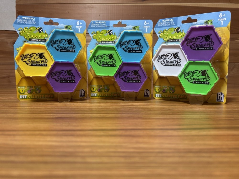 Roblox Bee Swarm Simulator Toys Series 1 Bee Starter Packs Lot Of 3 (Sealed)