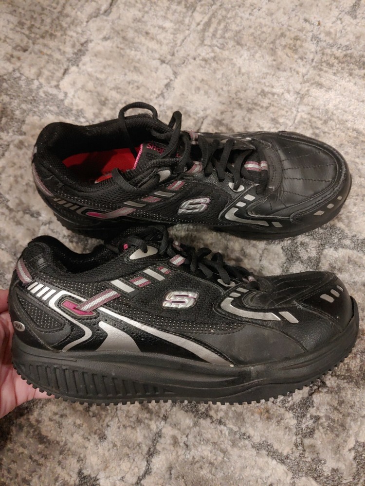 Skechers Shape Ups Slip resist Shoes Women’s Size 8 Black READ Minor Flaw