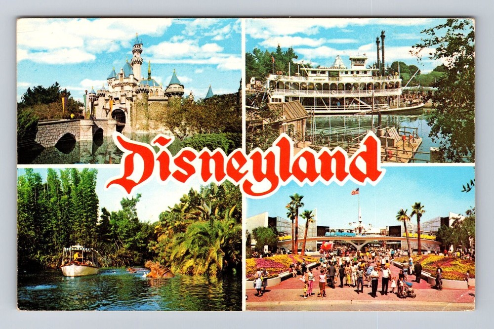 Anaheim CA- California, Disneyland Landmarks, General Greetings Vintage Postcard