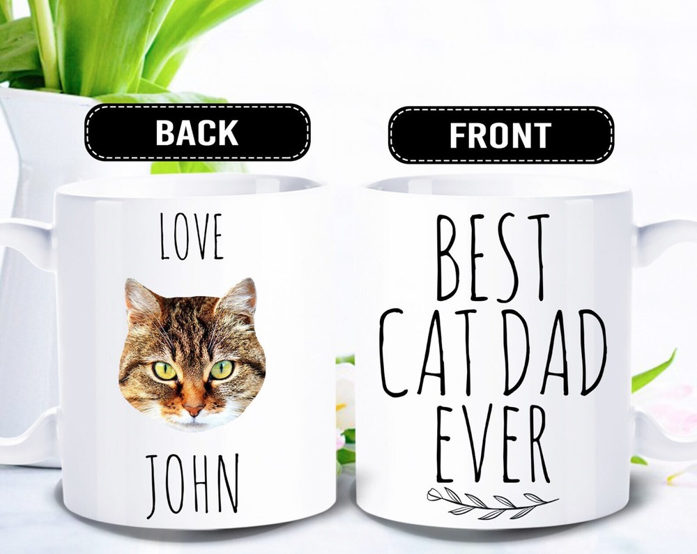 Custom Cat Dad Mugbest Cat Dad Ever Cat Lover Gift Men Personalized Cat Lover