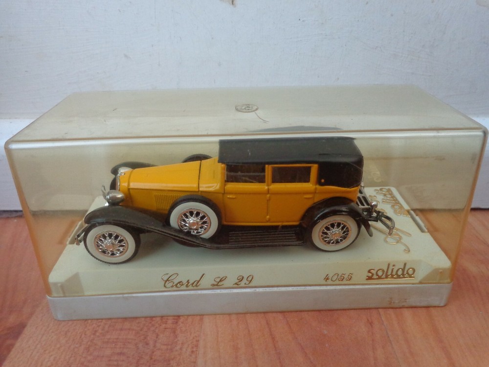 1/43 SOLIDO AGE D'OR - CLASSIC CORD L 29 YELLOW & BLACK DIECAST CAR REF 4055